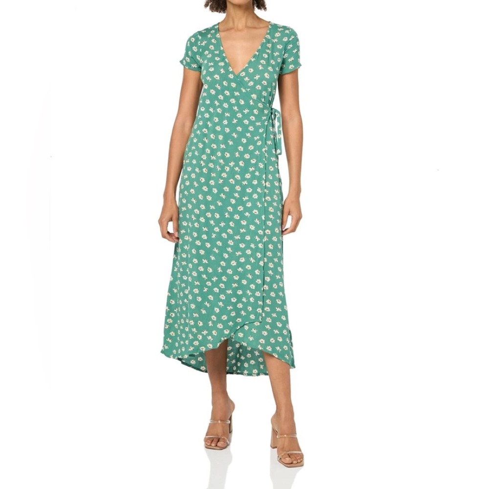Billabong Floral Green Wrap Dress